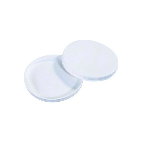 The Packaging Wholesalers Plastic End Caps, 5" Dia., White, 100/Pack MTCAP5 - main